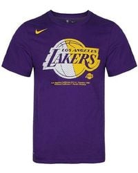 Nike - Dri-Fit Nba Los Angeles Lakers Round Neck Short Sleeve - Lyst