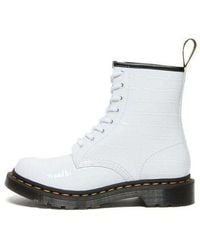 Dr. Martens - (Wmns) 1460 Patent Croc Emboss Leather Boots - Lyst