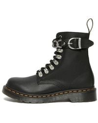 Dr. Martens - (Wmns) 1460 Pascal Chain Leather Lace Up Boot - Lyst