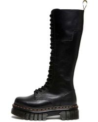 Dr. Martens - Dr.martens Audrick 20-eye Leather Knee High Platform Boots - Lyst