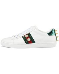 ace studded leather sneaker gucci
