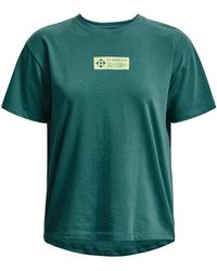Under Armour - (Wmns) Project Rock Globe T-Shirt 'Coastal' - Lyst