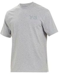 adidas - Y-3 Casual Logo Round Neck Short Sleeve T-Shirt - Lyst