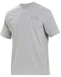 adidas - Y-3 Casual Logo Round Neck Short Sleeve T-Shirt - Lyst