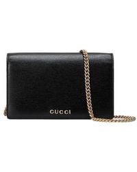 Gucci - (Wmns) Chain Wallet With Script Leather' - Lyst