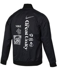 Nike - Sportswear Alphabet Logo Printing Athleisure Casual Sports Woven Jacket Autumn - Lyst