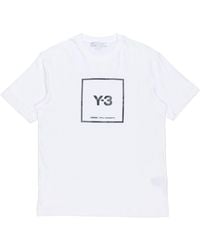 adidas - Y-3 Ss21 Alphabet Logo Loose Round Neck Short Sleeve T-Shirt - Lyst