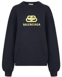 Balenciaga - (Wmns) Ss21 Logo Loose Swea Round-Neck Long Sleeve - Lyst