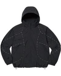 Supreme - Logo Piping Hooded Track Jacket - Lyst