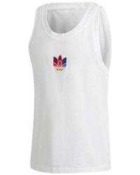 adidas - Originals Embroidered Logo Retro Sports Vest - Lyst