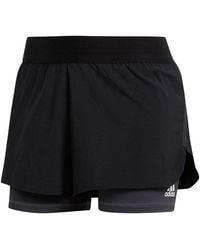 adidas - (Wmns) Alphaskin Two-In-One Shorts Asia Sizing - Lyst