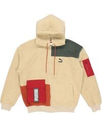 PUMA - Retro Block Sherpa Full-Zip Hoodie - Lyst
