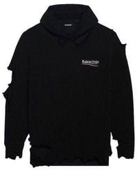 Balenciaga - Political Campaign Destroyed Hoodie - Lyst