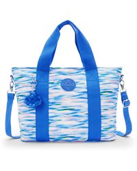 Kipling - Tote Minta L Diluted Blue Large - Lyst