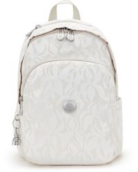 Kipling - Backpack Delia Palm Beige Jacquard Medium - Lyst