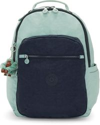 Kipling - Backpack Seoul Sea Green Bl Blue Large - Lyst