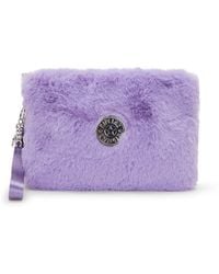 Kipling - Pouch Fancy Soft Fur Lilac Large - Lyst