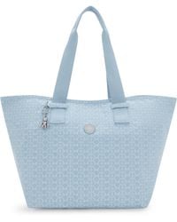 Kipling - Tote Raaja Signature Denim Large - Lyst