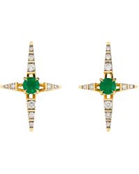Ara Vartanian - Emerald Cross Earrings - Lyst
