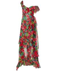 Carolina Herrera - One-shoulder Floral Gown - Lyst