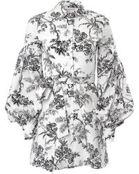 Carolina Herrera - Botanical Puff-sleeve Dress - Lyst