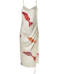 Alejandra Alonso Rojas - Fish Print Slip Dress - Lyst