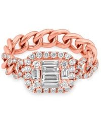 Anne Sisteron Rose Gold Baguette Diamond Nikolina Ring - Multicolor