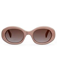 Celine Triomphe 52mm Gradient Oval Sunglasses in Brown | Lyst