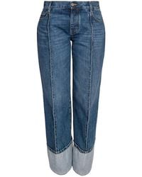 Bottega Veneta - Curved Shape Denim Jeans - Lyst