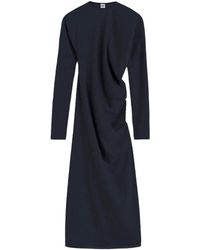 Totême - Twisted Flannel Midi Dress - Lyst
