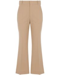 Chloé - Cropped Flare Trousers - Lyst