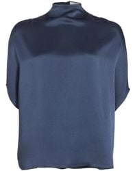 LAPOINTE - Cape-sleeve Satin Top - Lyst