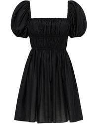 Matteau - Shirred Peasant Mini Dress - Lyst