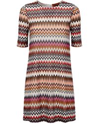 Missoni - Zigzag Short-sleeve Mini Dress - Lyst