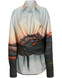 Peter Do - Silk Wrap Shirt - Lyst