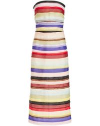 Rosie Assoulin - Paint Me In Stripes Midi Dress - Lyst