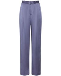LAPOINTE - Satin Relaxed Pleated Pant - Lyst