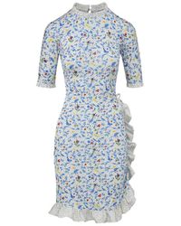 Rabanne - Floral Mini Dress - Lyst