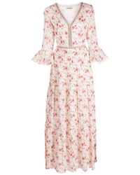 Le Sirenuse Bella Vintage Floral Print Maxi Dress - Pink