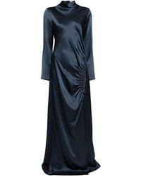 LAPOINTE - Ruched Satin Dress - Lyst