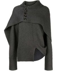 Peter Do Two-way Jumper Cape - Black