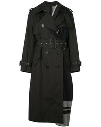 Sacai Oversized Blanket Trench Coat - Black