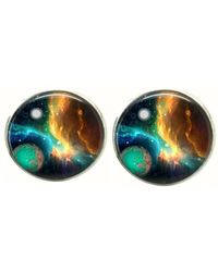 Mens Accessories Cufflinks Bassin and Brown Leafless Tree And Moon Cufflinks in Blue/White/Black Green for Men 