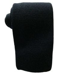 KJ Beckett Plain Wool Tie - Black