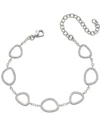Elements Silver Pebble Outline Bracelet - Metallic