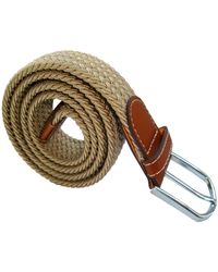 Bassin and Brown Plain Elasticated Woven Belt - Multicolor