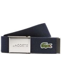 Lacoste Mens Classic Logo Embossed Buckle Belt