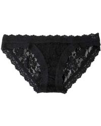 Hanky Panky Bikini Donna Con Lacci Laterali Peek-A-Boo Lace - Intimo Sexy In Pizzo Nero Taglia MD - 2