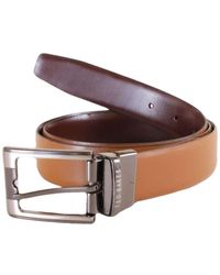 Ted Baker Crafti Smart Leather Reversible Belt - Brown