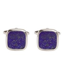 David Van Hagen Lapis Lazuli Square Cufflinks - Purple